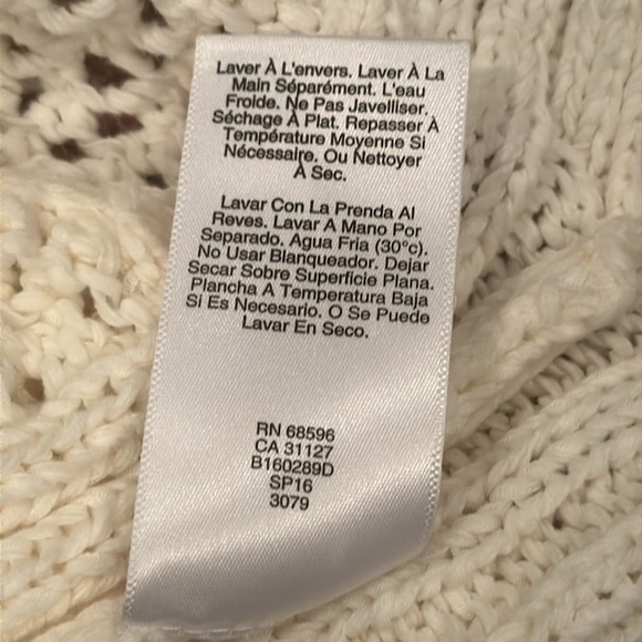 DKNY Crochet Fringe Sleeveless Festival Boho Sweater • Size Small - Picture 11 of 15